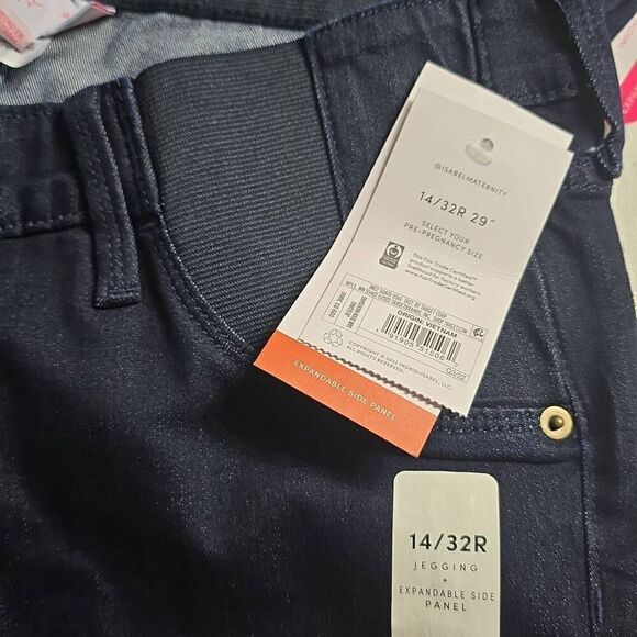 Isabel Maternity Dark Wash Jeggings 14/32R - Picture 3 of 4